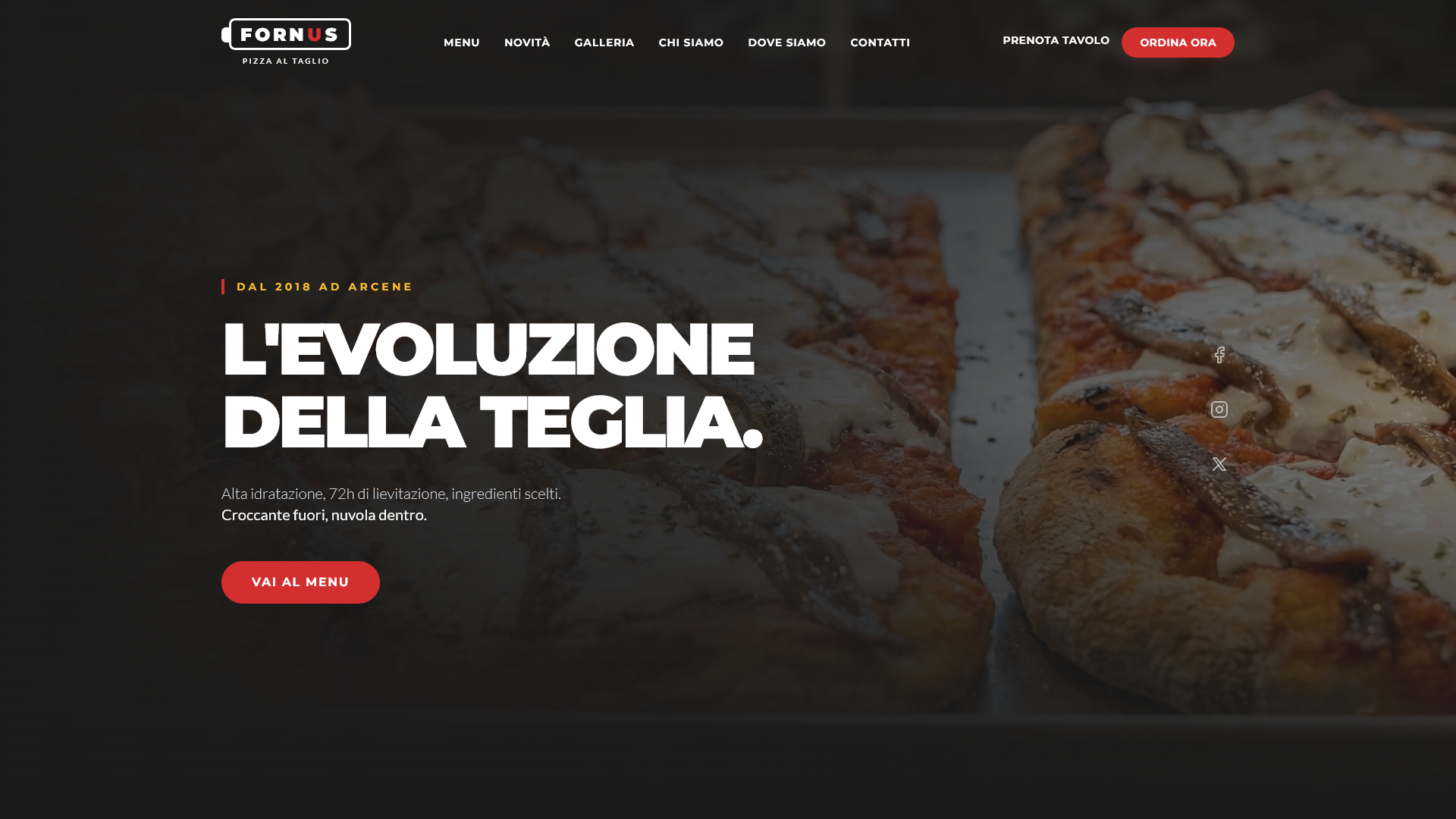 Fornus - Landing Page Pizzeria